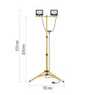 EMOS GLARO LED reflektor 2×30W + háromlábú állvány