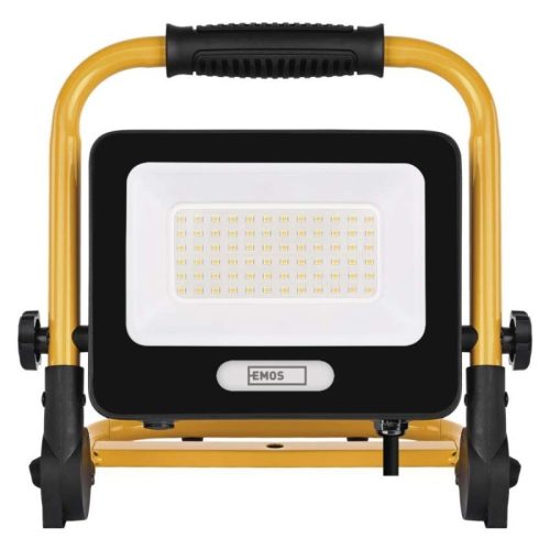 GLARO 50 W-os LED-reflektor, sárga-fekete, IP65, 5000 lm, semleges fehér