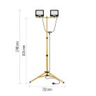 EMOS GLARO LED reflektor 2×50W + háromlábú állvány