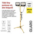 EMOS GLARO LED reflektor 2×100W + háromlábú állvány