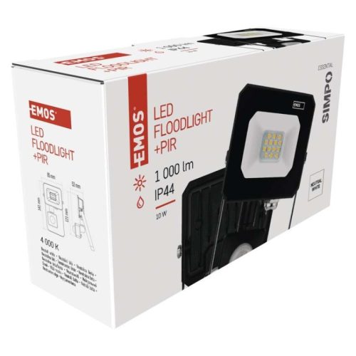 LED reflektor SIMPO PIR 10 W természetes fehér