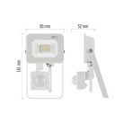 LED reflektor SIMPO 10W 1000LM IP44 PIR semleges fehér