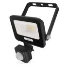 LED reflektor GLARO PIR 10 W, fekete, IP54, 1000 lm, természetes fehér