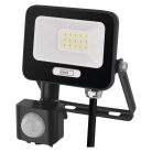 LED reflektor GLARO PIR 10 W, fekete, IP54, 1000 lm, természetes fehér