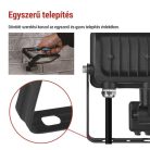 LED reflektor GLARO PIR 10 W, fekete, IP54, 1000 lm, természetes fehér
