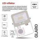 LED reflektor GLARO PIR 10 W, fehér, IP54, 1000 lm, természetes fehér