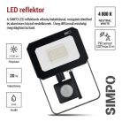 LED reflektor SIMPO PIR 20 W természetes fehér