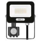 LED reflektor GLARO PIR 20 W, fekete, IP54, 2000 lm, természetes fehér