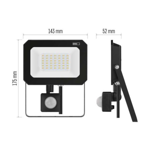 LED reflektor SIMPO PIR 30 W természetes fehér