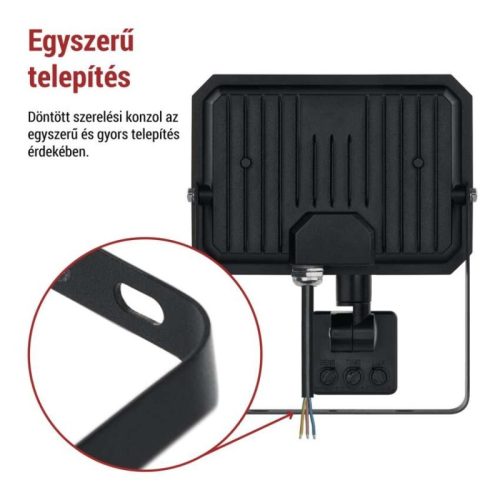 LED reflektor SIMPO PIR 30 W természetes fehér