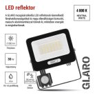 LED reflektor GLARO PIR 30 W, fekete, IP54, 3000 lm, természetes fehér