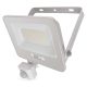 LED reflektor GLARO PIR 30 W, fehér, IP54, 3000 lm, természetes fehér