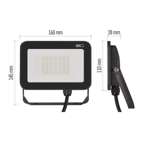 EMOS LED reflektor INOVO 30W 3300lm IP65 természetes fehér