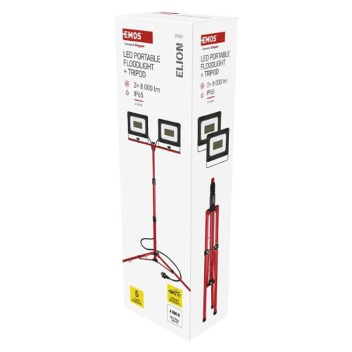 EMOS ELION LED reflektor 2×50W + háromlábú állvány