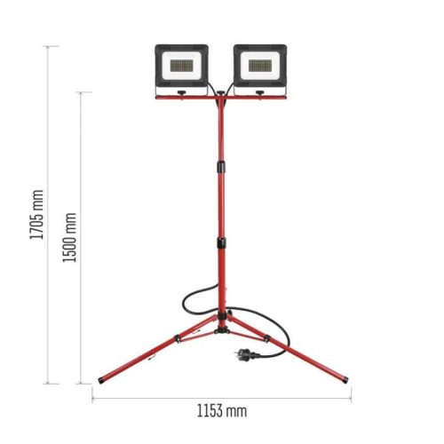EMOS ELION LED reflektor 2×50W + háromlábú állvány