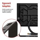 LED-es reflektor TAMBO, 20 W, 2000 lm, IP65, fekete