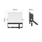LED-es reflektor TAMBO EVO, 20 W, 2000 lm, IP65, fekete