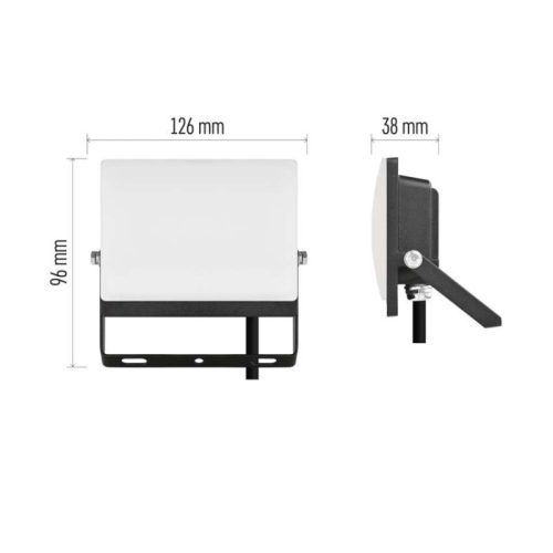 LED-es reflektor TAMBO EVO, 20 W, 2000 lm, IP65, fekete