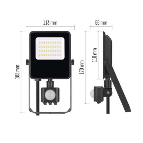 EMOS VISIO LED reflektor 20 W mozgásérzékelővel IP54 term. fehér