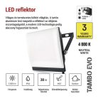 LED-es reflektor TAMBO EVO, 30 W, 3000 lm, IP65, fekete