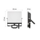 LED-es reflektor TAMBO EVO mozgásérzékelővel, 30 W, 3000 lm, IP44, fekete