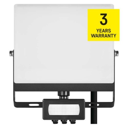 LED-es reflektor TAMBO EVO mozgásérzékelővel, 30 W, 3000 lm, IP44, fekete