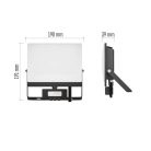 LED-es reflektor TAMBO EVO mozgásérzékelővel, 50 W, 5000 lm, IP44, fekete