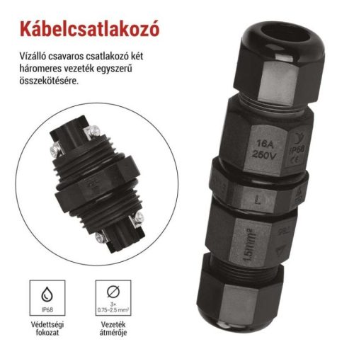 EMOS Kábelcsatlakozó IP68