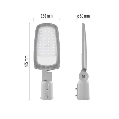 LED-es közvilágítási lámpatest SOLIS 30W, 3600 lm, meleg fehér