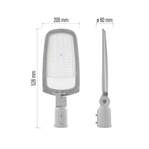 LED-es közvilágítási lámpatest SOLIS 70W, 8400 lm, semleges fehér