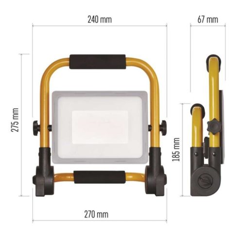 EMOS LED reflektor hordozható ILIO 51W 4600lm IP44 természetes fehér