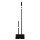 LED gyertyatartó, fekete, 27,5 cm, 3x AA, beltéri, meleg fehér, időzítő