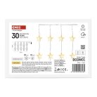 LED karácsonyi fényfüggöny – csillagok, 120x90 cm, beltéri, meleg fehér, időzítő