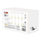 LED karácsonyi fényfüggöny – csillagok, 120x90 cm, beltéri, meleg fehér, időzítő