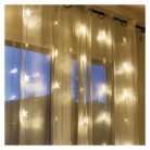 LED karácsonyi fényfüggöny – csillagok, 120x90 cm, beltéri, meleg fehér, időzítő