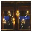 LED karácsonyi fényfüggöny – csillagok, 45x84 cm, kültéri és beltéri, meleg fehér