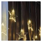 LED karácsonyi fényfüggöny – csillagok, 45x84 cm, kültéri és beltéri, meleg fehér