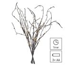 LED barka gyöngyökkel, 60 cm, 3x AA, beltéri, meleg fehér, időzítő