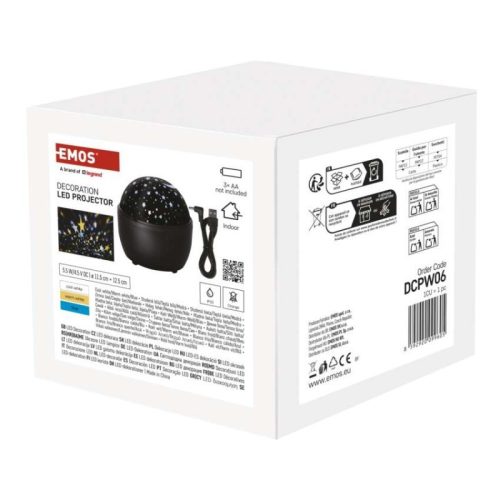 LED dekor projektor – csillagok, 3× AA, beltérre
