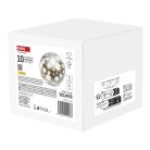 LED karácsonyi üveggömb – hópelyhek, 12 cm, 3x AA, beltéri, meleg fehér, időzítő