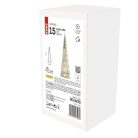 LED-es üveg karácsonyfa, 27 cm, 2x CR2032, beltéri, meleg fehér, időzítő