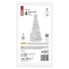 Kerámia LED-es fa hóemberekkel, 33,5 cm, 2x AA, meleg fehér, időzítő