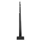 LED gyertyatartó, fém, fekete, 40 cm, 2x AA, beltéri, meleg fehér