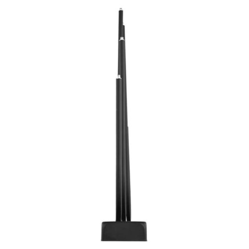 LED gyertyatartó, fém, fekete, 40 cm, 2x AA, beltéri, meleg fehér