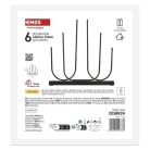 LED gyertyatartó, fém, fekete, 40 cm, 2x AA, beltéri, meleg fehér