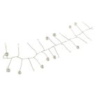 LED fényfüzér - gyöngyök, 1,2 m, 3x AA, beltéri, meleg fehér, időzítő