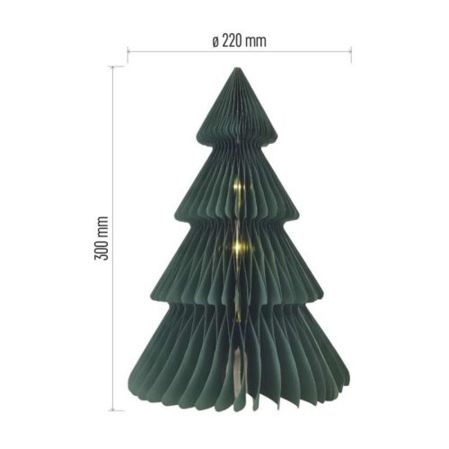 Karácsonyi papírfa állvánnyal, 30 cm, belső