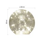 LED karácsonyi üveggömb - arany, 15 cm, 3x AA, beltéri, meleg fehér, időzítő