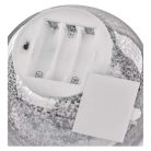 LED karácsonyi üveggömb - arany, 15 cm, 3x AA, beltéri, meleg fehér, időzítő