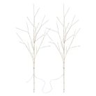 LED dekoráció - 2 db nyírfaág, 60 cm, 3 db AA, kültéri és beltéri, meleg fehér, időzítővel